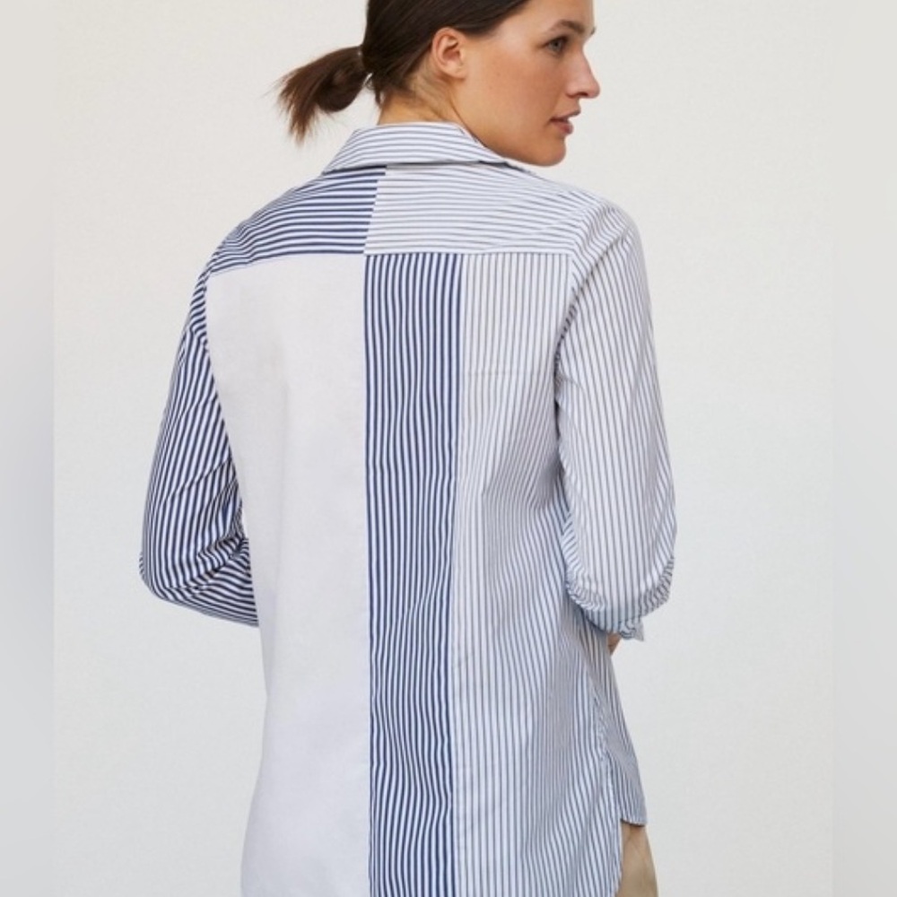 NWT $199 Harshman Aurora Stripe Button-down Size XS  cotton - Picture 3 of 8